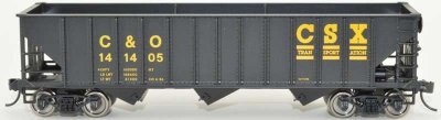 Bowser 42913 - HO 70-Ton 12-Panel Hopper - C&O/CSX #141405