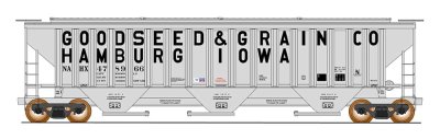 Intermountain 453107-05 HO - 4750 Cubic Foot Rib-Sided - 3-Bay Covered Hopper - Goodseed & Grain ...