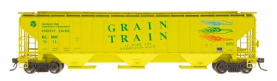 Intermountain 45330-08 - HO 4750 Cubic Foot Rib-Sided 3-Bay Covered Hopper - Grain Train #1002