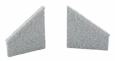 Walthers Cornerstone 4586 - HO Railroad Bridge Stone Wing Walls - Resin Casting - One Each Left &...