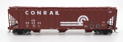 Intermountain 472207-02 HO Scale - 4785 PS2-CD Covered Hopper - Early End Frame - Conrail - Red L...