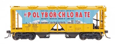 Intermountain 48643-03 HO 1958 Cu Ft 2 Bay Covered  Hopper- Open Sides - Polybor-Chlorate NAHW #3...