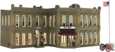 Woodland Scenics 4930 - N Municipal Building - Built & Ready Landmark Structures - Assembled