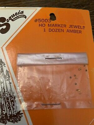 Sequoia Scale Models 5003 HO Scale - Marker Jewels - 1 Dozen Amber