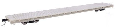 Walthers Mainline 50600 - HO RTR 68Ft Bulkhead Flatcar - Undecorated