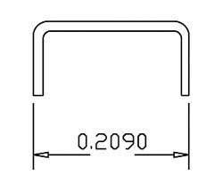 Cal Scale 507 HO - 18 inch Scale Straight Grab Irons .012inch Wire - pkg(20)