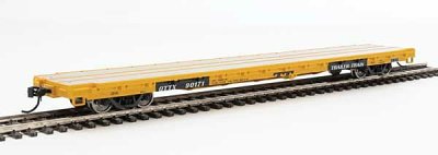 Walthers Mainline HO 5348 60ft Pullman-Standard Flatcar - OTTX #90171 (modernized version, yellow...