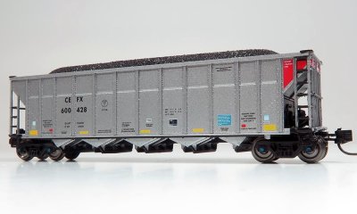 Rapido 538006-6 - N Scale AutoFlood III RD Coal Hopper - CEFX #600527