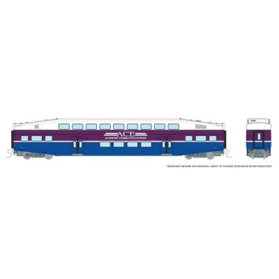 Rapido 546003A - N Bilevel Commuter Car -  ACE / San Jose (Single) - Coach