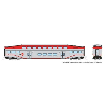 Rapido 546009A - N Bilevel Commuter Car -  CalTrain (San Francisco Bay Area) - (Single) Coach