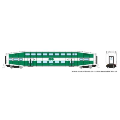 Rapido 546015A - N Bilevel Commuter Car -  Go Transit (Toronto) - (Single) Coach