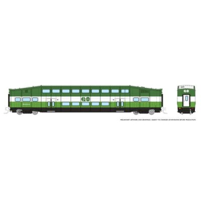 Rapido 546018A - N Bilevel Commuter Car -  Go/Metrolinx (Toronto) - (Single) Coach