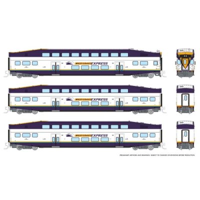 Rapido 546031 - N Bilevel Commuter Car -  West Coast Express (Vancouver) - (Set #1) - (Cab: 108 C...