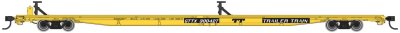 Walthers Mainline 5504 - HO RTR - 85ft General American G85 Flatcar - Trailer Train - GTTX - Yell...