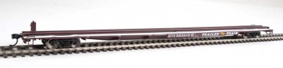 Walthers Mainline 5518 - HO 85ft General American G85 Flatcar - GTTX (Brown) #300391