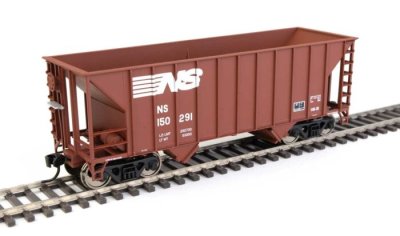 WalthersMainline HO 56615 34ft 100 Ton 2 Bay Hopper - Norfolk Southern #150310