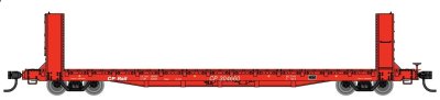 Walthers Mainline HO 5807 60ft Pullman-Standard Bulkhead Flatcar - Ready to Run --Canadian Pacifi...