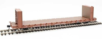 Walthers Mainline 5833 - HO RTR 60Ft Pullman-Standard Bulkhead Flatcar (48Ft IL) - Canadian Natio...