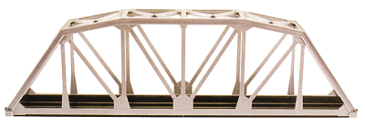 Atlas 594 - HO 18inch Through Truss Bridge Kit - Code 83 Track (Silver)