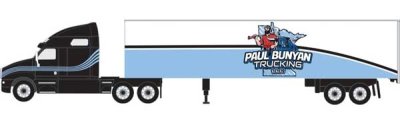 Classic Metal Works TC106 - HO TraxSide 2000s Semi Tractor/Trailer Set - Paul Bunyan Trucking