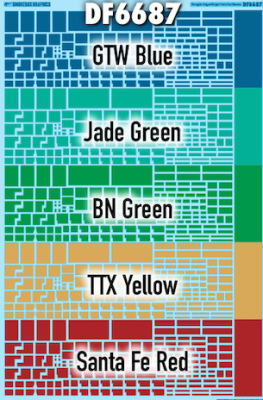 SmokeBox Graphics DF6687 - HO Straight-Edged Bright Paint Out Blanks