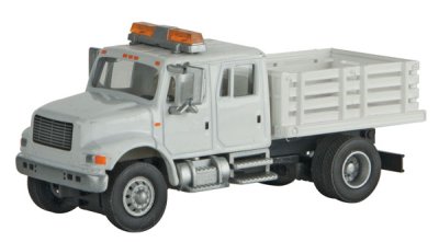 Walthers SceneMaster 11894 - HO International 4900 Open Stake Bed Utility Truck - Assembled - Whi...