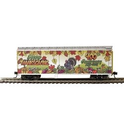 Atlas Trainman 20006766 - HO 40Ft Plug Door Box Car - Thanksgiving 400 Special (PRLX) #1621