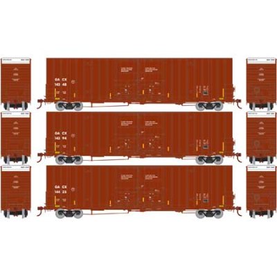 Athearn 75268 HO Scale - RTR 60Ft Gundreson Box Car - GACX (3-pkg)