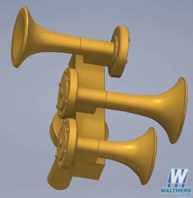 Cal Scale 688 HO - Nathan K3 Air Horn K3LAR2 - Brass