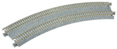 Kato Unitrack 20-184 - N Scale Concrete Double-Track Super-Elevated Curve Easement - 22.5 Degrees...