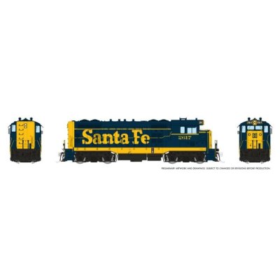 Rapido 70114 - HO ATSF CF7 w/ Round Cab (DC/Silent): AT&SF - Yellow Pinstripe: #2620