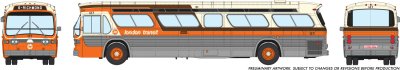 Rapido Trains 753093 HO New Look Bus Exclusive London Transit Commission (Orange/Brown)#129 16 - ...