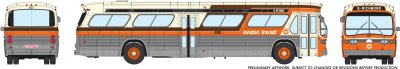 Rapido Trains 753093 HO New Look Bus Exclusive London Transit Commission (Orange/Brown)#129 16 - ...