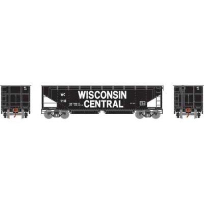 Athearn 7076 - HO RTR 40Ft Offset Ballast Hopper w/Load - Wisconsin Central #110