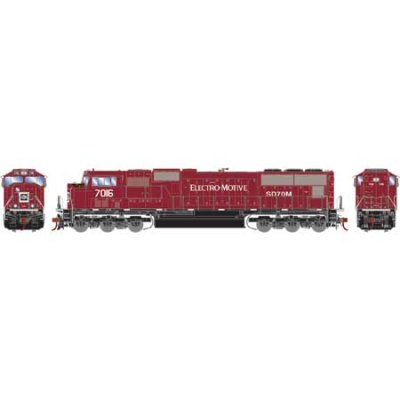 Athearn Genesis G71220 - HO SD70M - DCC & Sound - EMDX/Maroon/Black #7016