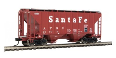 Walthers Mainline 7953 - HO RTR 37ft 2980 Cubic-Foot 2-Bay Covered Hopper - Santa Fe (ATSF) #3500...