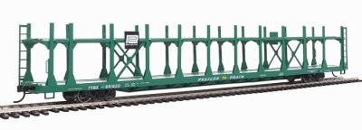 Walthers Mainline 8020 - HO 89ft Flatcar w/ Bi-Level Open Auto Rack - Penn Central Rack, Trailer ...