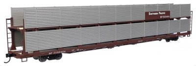 Walthers Mainline 8125 - HO 89Ft Flatcar w/Bi-Level Shielded Auto Rack - Southern Pacific(TM) Rac...