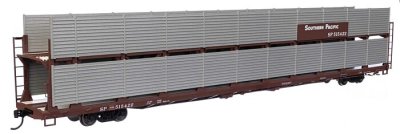 Walthers Mainline 8126 - HO 89Ft Flatcar w/Bi-Level Shielded Auto Rack - Southern Pacific(TM) Rac...