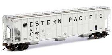 Athearn 81576 - HO RTR FMC 3-Bay 4700 Covered Hopper - Western Pacific #12099