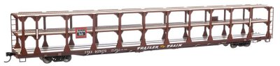 Walthers Mainline 8201 - HO 89Ft Flatcar w/Tri-Level Open Auto Rack - Chicago, Burlington & Quinc...