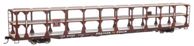 Walthers Mainline 8203 - HO 89Ft Flatcar w/Tri-Level Open Auto Rack - Chicago, Burlington & Quinc...