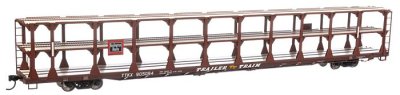 Walthers Mainline 8204 - HO 89Ft Flatcar w/Tri-Level Open Auto Rack - Chicago, Burlington & Quinc...