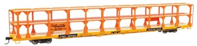 Walthers Mainline 8206 - HO 89Ft Flatcar w/Tri-Level Open Auto Rack - Denver & Rio Grande Western...