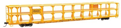 Walthers Mainline 8217 - HO 89Ft Flatcar w/Tri-Level Open Auto Rack - St. Louis San Francisco Rac...