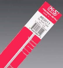 K&S Engineering 83011 All Scale - 1/8 inch OD Square Aluminum Tube - 0.014inch Thick x 12inch Lon...