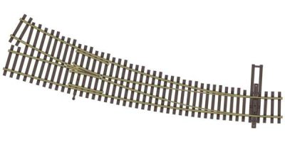 WalthersTrack HO 83068 Code 83 Nickel Silver DCC-Friendly Curved Turnout - 24 and 36in Radii - Ri...