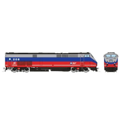 Rapido 85015 - HO GE P32AC-DM (DC/Silent): Metro North - Beachball Scheme: #208