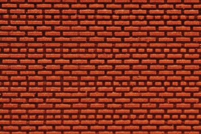 Chooch 8621 - HO/N Flexible Dark Red Brick Wall Sheet (2-Pack) - Small