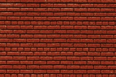 Chooch 8623 - HO Flexible Dark Red Brick Wall Sheet (2-Pack) - Medium